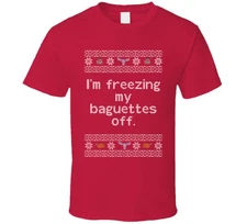 Freezing Baguettes Off National Lampoons Christmas Vacation Quote Food Knit T Sh