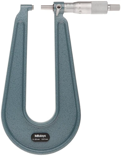 Mitutoyo U-Shape Steel Plate Micrometer 0-25mm, Hardened Measuring Face