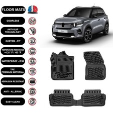 Floor Mats Liner Fits Citroen C3 Electric (2024-2025) Waterproof 4D Molded 4pcs