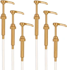 Gold Coffee Syrup Pump for Starbucks 1 Liter (33.8 Fl Oz) Syrup Bottles