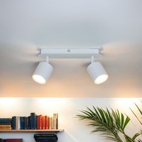 Deckenstrahler Weiß GU10 Metall 2 Flammig Modern Deckenspot KüChe Wohnzimmer