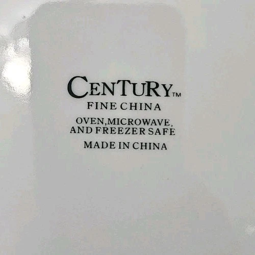 "Platos de ensalada de renos Century Fine China blanca con puntos dorados 8"" vacaciones Navidad" Foto 2 de 4