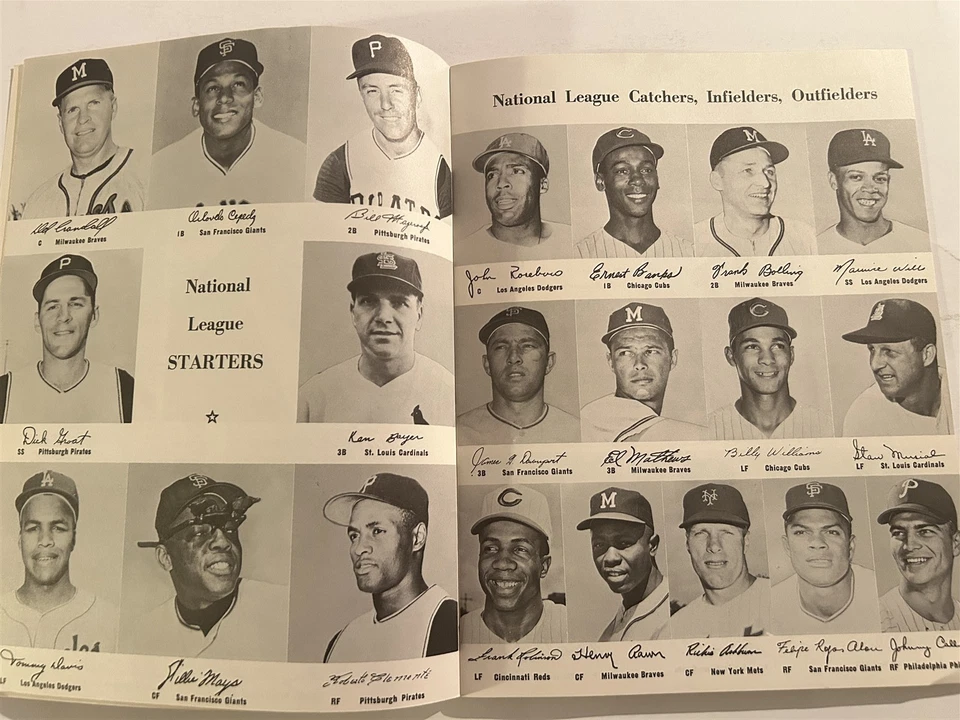 1962 ALL STAR GAME Prog WRIGLEY FIELD Chicago AARON Mays MARIS Mantle CLEMENTE - Image 2 of 4