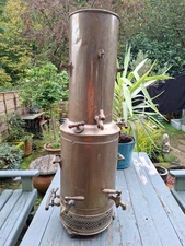 Antique Very Large Brass Industrial Coffee Percolator Cafe Bistro Bar