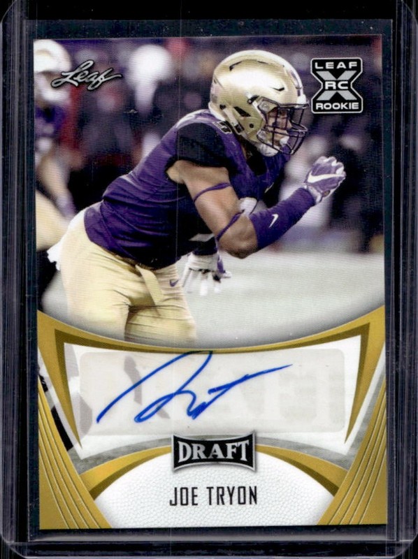 2021 Leaf Draft Joe Tryon Auto Autograph RC Gold Rookie #BA-JT1 Huskies