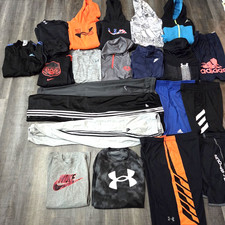 21 Pc School Athletic Lot Boy's XL UNDER ARMOUR NIKE ADIDAS Jackets Pants Shirts