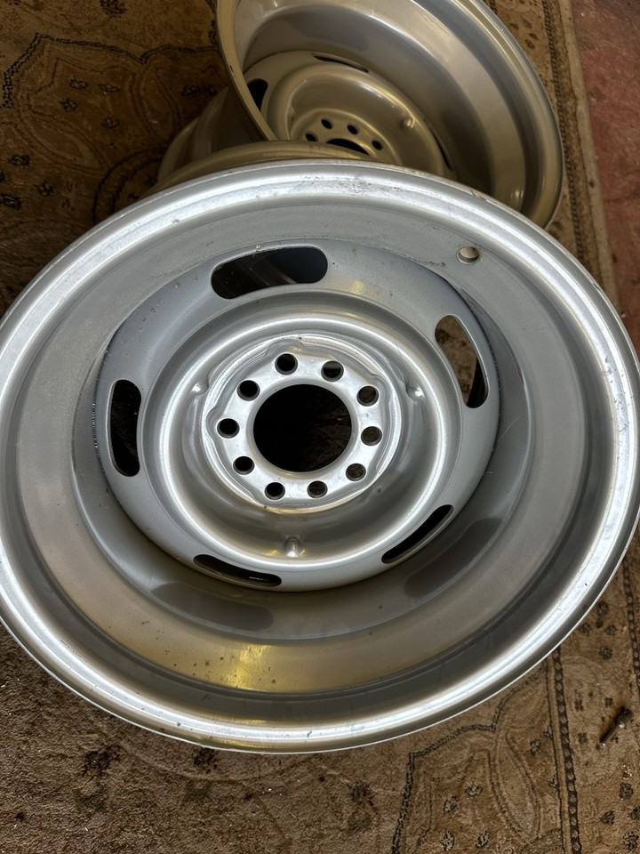 Rally Steel Rims 2.New Repro 15x10 Chevy Ford Mopar Rally Steel Wheels 5 X 4.75 & 4 1/2 ...