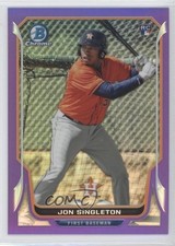2014 Bowman Chrome Purple Refractor 76/150 Jon Singleton #22 2e6