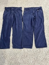 Carhartt Men's FR CAT2 Navy Blue Utility Jeans 38x32 Original Fit Lot Of 2