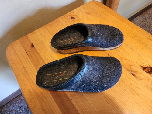 Haflinger Herren Clogs GRAU Wollfilz Pantoletten Made Germany EU 36 Damen 6 Herren 5 - Bild 6 von 6