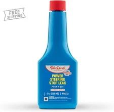 Bluedevil Power Steering Fluid + Stop Leak – 8 Oz | Restores Seals & Prevents Le