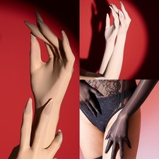 Nylon Dancing Driving Gloves for Women Stylish Sheer and Transparent Design