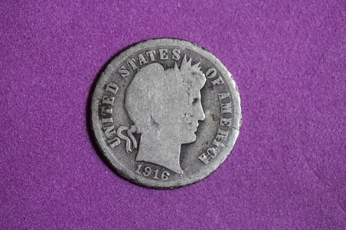 ESTATE FIND 1916 - Barber Dime!! #K58845