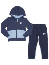 Nike Little Boy's Tracksuit Hoodie Pants 2-Piece Set Squadron Blue Sz: 4