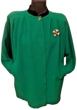 Valentino Women's Overcoat Italian Luxury High End Designer Green Coat size 40