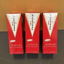 Pinnacle 1 Gold Distance Golf Balls Set 3 Boxes Of 3 Open Box New Unplayed