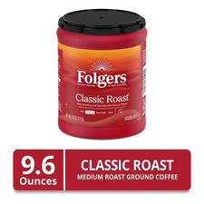 Folgers Classic Roast Ground Coffee, Medium Roast, 9.6 oz Canister