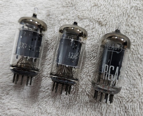 Set of Telefunken Smooth Plate 12AX7 & RCA 12AU7 Black Plate Tubes, PLEASE READ!