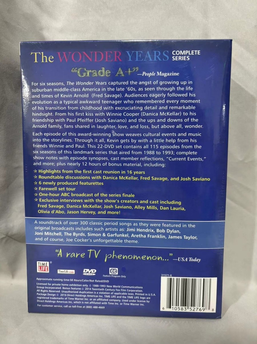 The Wonder Years: Complete Series (DVD, 2016, 22-Disc Set) for