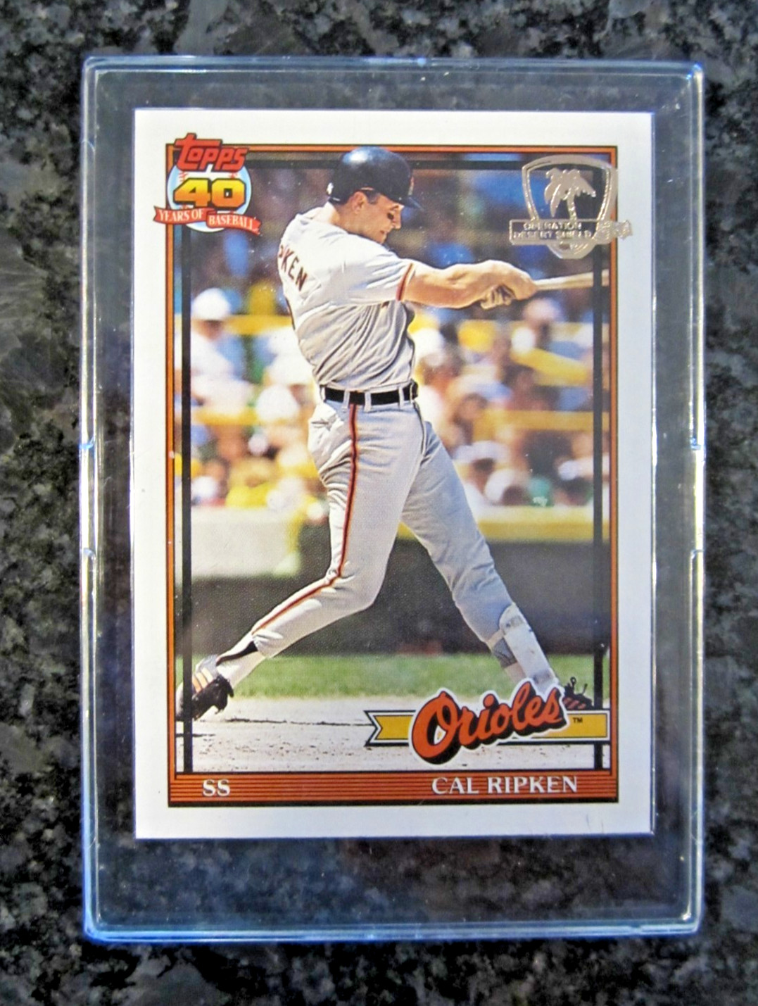 1991 Topps Desert Shield Baseball Card #150 Cal Ripken Jr. NM-MT