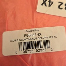 3 Pack Women's Incontinence Underwear Washable Reusable 20 oz, Size 4XL