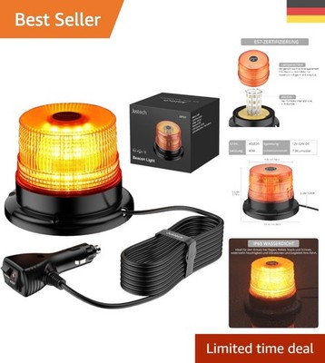 Hochleistungs-LED Warnleuchte mit 7 Blitzmodi und Magnetischer Befestigung