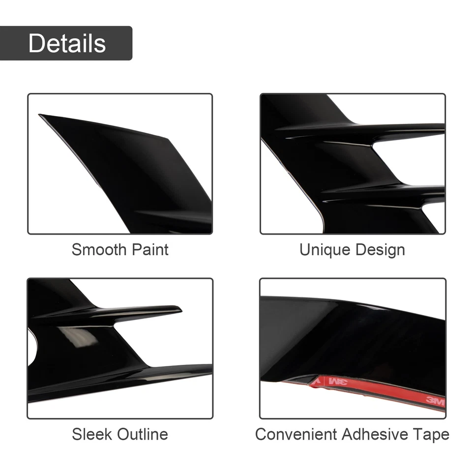 AKASAKA Fit For Honda Accord 2018-2020 Front Fog Light Eyebrow Lamp Cover Trim Foto 3 de 4