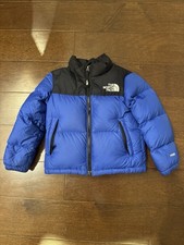 The North Face Nuptse 700 Down Puffer Jacket Blue Black 4T Toddler Insulated
