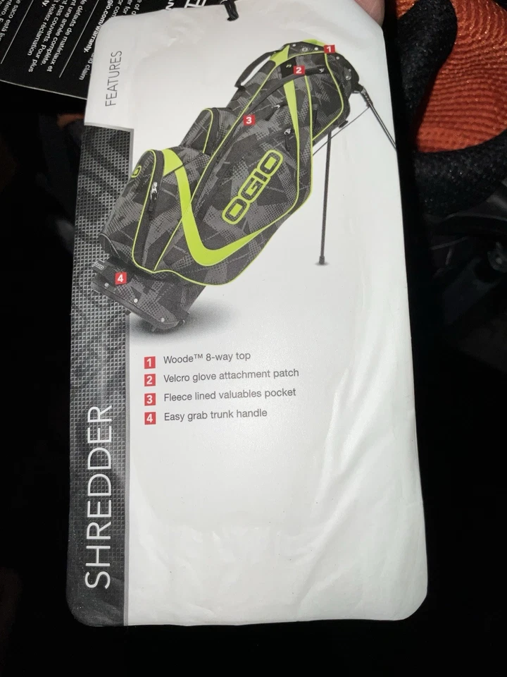Bolsa de transporte para palos de golf OGIO SHREDDER, 8 vías “NACIONAL” (roble) logotipo en el bolsillo Foto 4 de 4