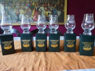 Laphroaig Gläser 6 Stück im Geschenkkarton neuwertig