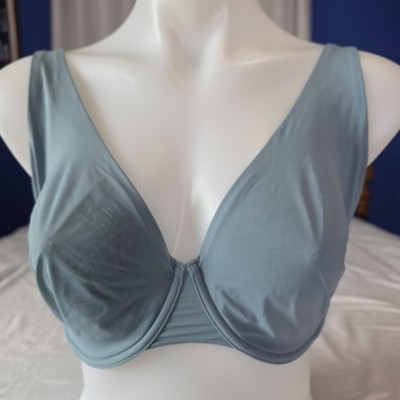ThirdLove 24/7 Microfiber Second Skin Unlined Seamless T-Shirt Bra 32G Blue