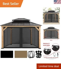 Fire-Retardant Mosquito Net Walls for 10' x 12' Canopy - Easy Installation