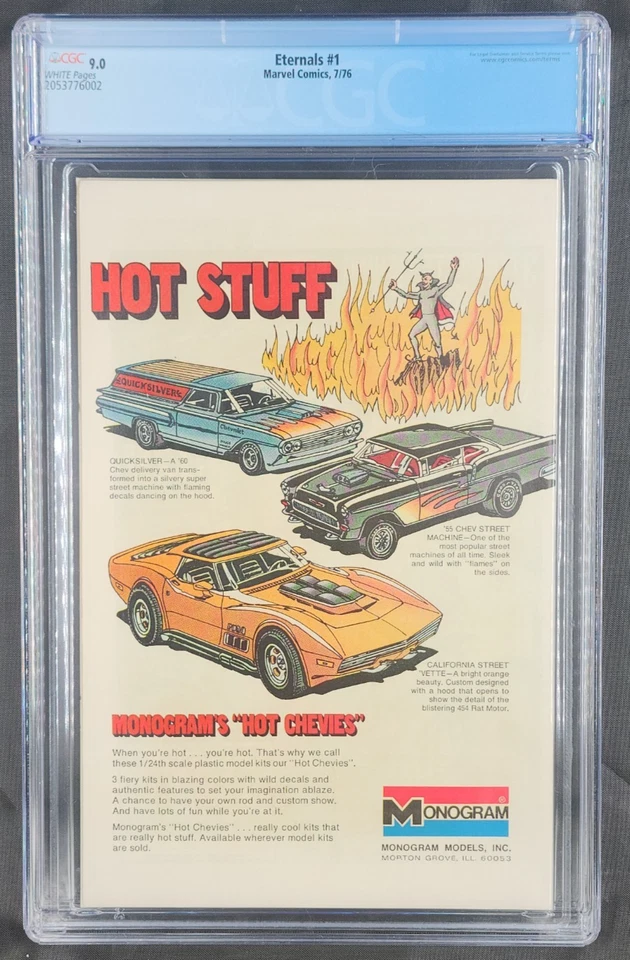 Eternals #1 CGC 9.0 Marvel Comics 1976 Origen y primera aplicación Eternals Jack Kirby Foto 2 de 2