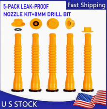 5X Gas Can Spout Nozzle Vent Kit Replacement for Plastic Gas Cans Old Style Caps
