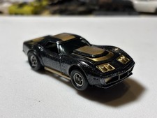 Vintage Aurora AFX Type Corvette Black  Gold HO Scale Slot Car