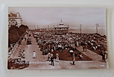 Folkestone Kent The Leas Musikpavillon Vintage Postkarte Upton's Serie nicht verschickt
