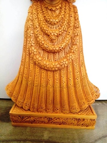 Beautiful Handcrafted Wooden Lord Khatu Shyam Ji / Barbareek / Barbarika Statue - Picture 4 of 8