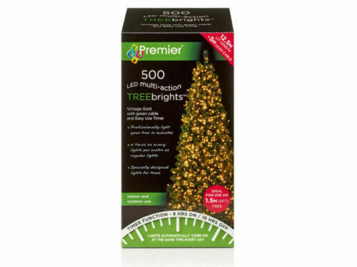 Premier TreeBrights 500 LED Christmas Tree Lights - Vintage Gold, 12.5m - Picture 1 of 1