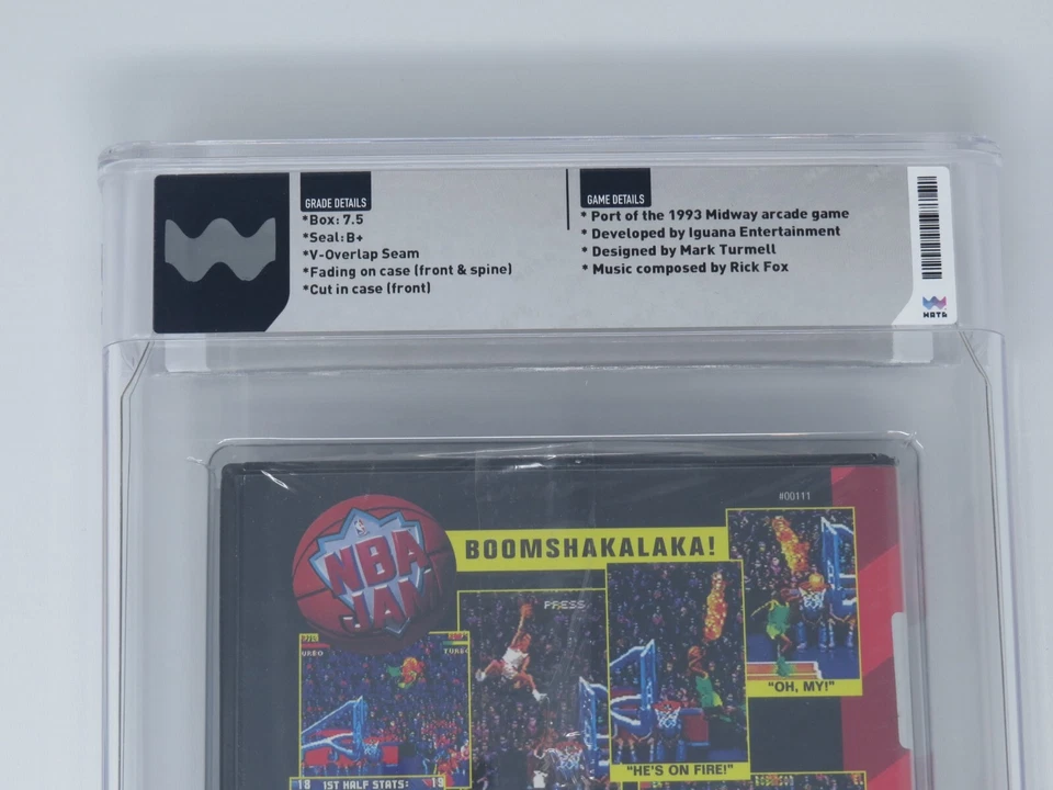 New Original NBA JAM Sega Genesis Factory Sealed Video Game! Wata 7.5 B+ Graded - Image 4 of 4