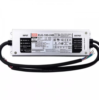 Mean Well ELG-100-24B-3Y - LED Driver 96W 4A 12 24V IP67