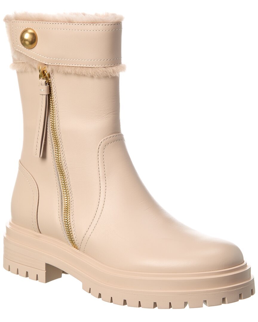 Кожаные ботильоны Gianvito Rossi Montreal Женские коричневые 385 60490₽