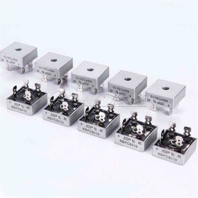10Pcs 1000V 50A Metal Case Single Phase Diode Bridge Grinder KBPC5010-