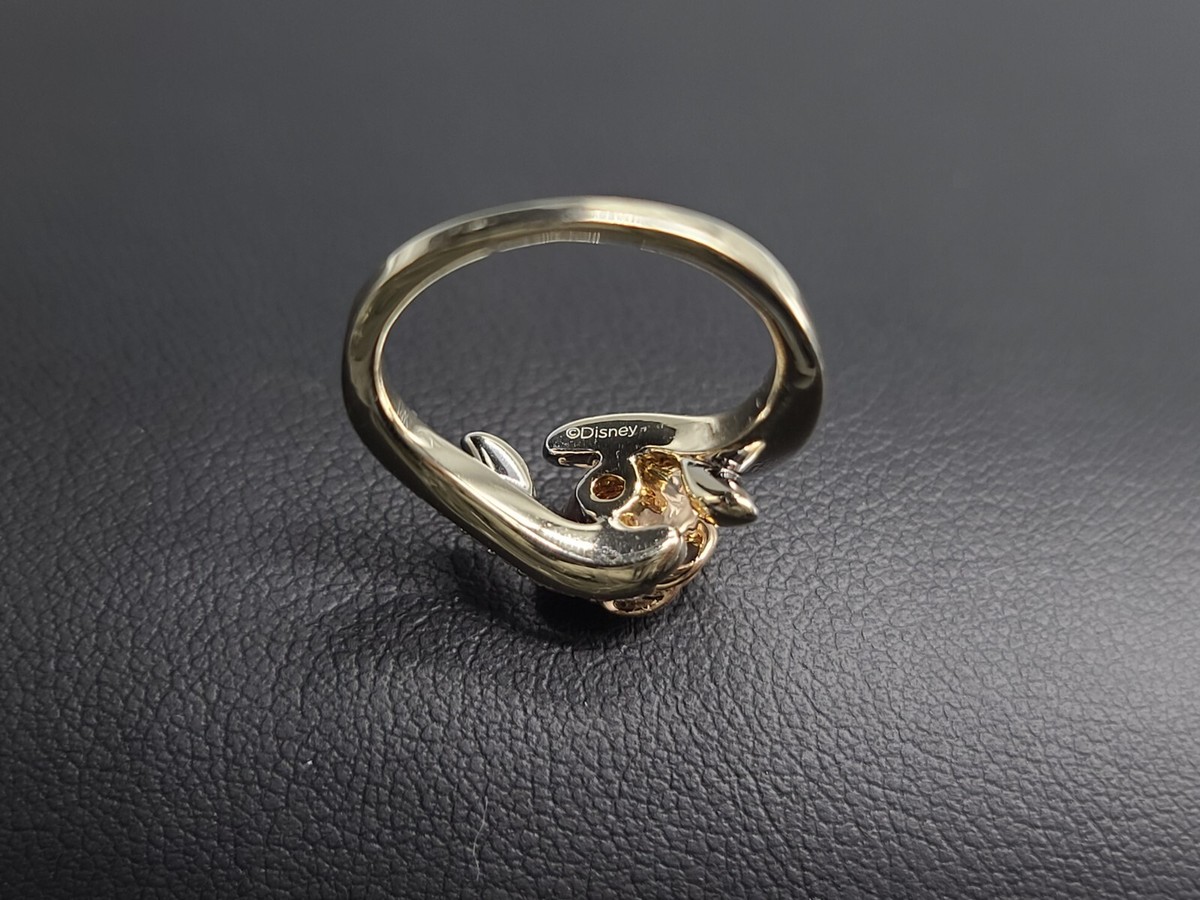 Disney Fine Jewelry 14K Gold And Rose Gold with 1/4 CTTW Belle