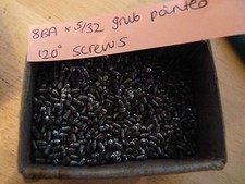 8BA x 5/32 GRUB POINTED 120 DEGREE SCREWS - 20  LIVE STEAM / MODEL MAKING