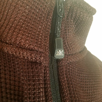 ZXBLK Zeroxposur, Size Medium, Black & Maroon, Full Zip, Cable