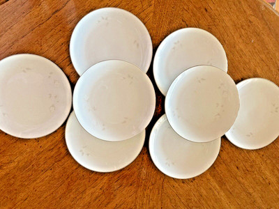 CELEBRITY FINE CHINA  BRIDAL ROSE  8 BREAD AND BUTTER PLATES 6 1/2''