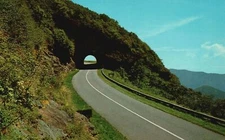 North Carolina, Tunnel In Craggy Mountains Blue Ridge Parkway, Vintage Postcard