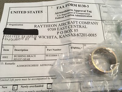 99-810064-1 Beechcraft Bushing Brace Pivot Gear