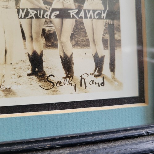Sally Rand Nude Ranch Vintage 1939 Framed RPPC Burlesque Postcard - Picture 4 of 4