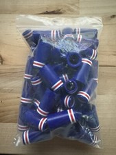 10-CUSTOM GOLF FERRULES .355 BLUE/WHITE/RED 1  TAPER TIP